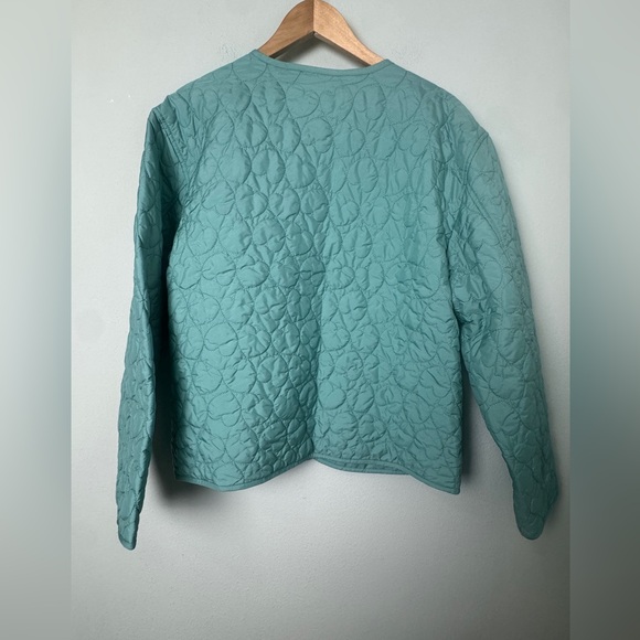 J. Crew Lightweight Quilted Heart Jacket in Adventurine size S - Picture 4 of 11